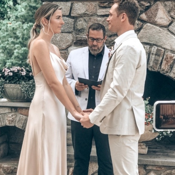 FAME & PARTNERS NWT Champagne Gown 12 - Picture 3 of 10